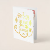 Geloof in de seizoenen, kerstfeestdag, ZSSPG Folie Kaarten (Voorkant)