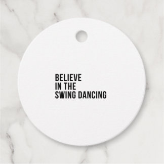 Geloof in de swing dansen bedankjes labels