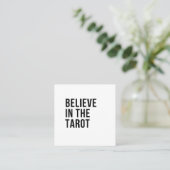 Geloof in de Tarot Vierkante Visitekaartje (Staand voorkant)