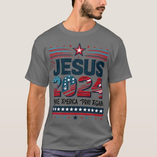 Geloof in de toekomst: Jezus 2024 T-shirt (Voorkant)