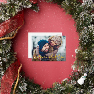 geloof in de tovervakantie groet folie feestdagen briefkaart