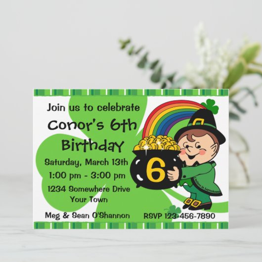 Geloof in de uitnodiging van de Birthday Party in  (Staand voorkant)