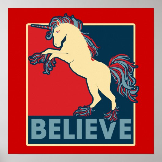 Geloof in de Unicorn Poster (Voorkant)