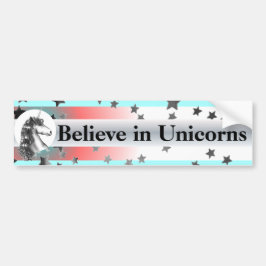 GELOOF IN DE UNICORNS-bumpersticker Bumpersticker