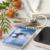 Geloof in de wintermagie - Rendieren Sleutelhanger (Voorkant Rechts)