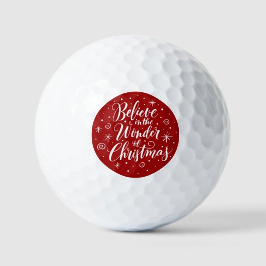 Geloof in de wonder van de kerstcaderonde golfballen (Voorkant)