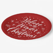 Geloof in de Wonder van kerstcadeau Red Papieren Bordje (Gekanteld)