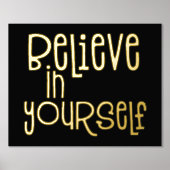 Geloof in de zwarte luxe van uw eigen beweging folie afdrukken (Voorkant)