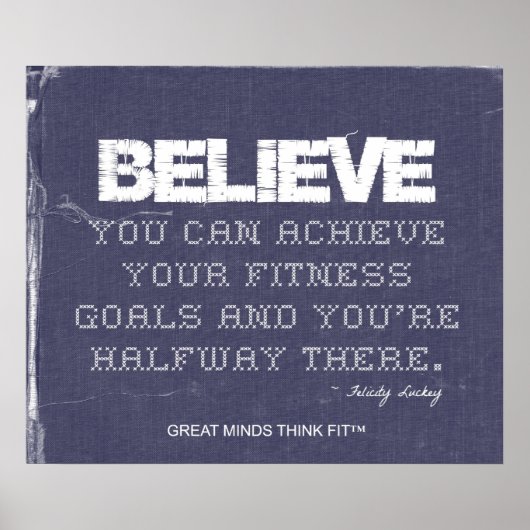 Geloof in Denim Fitness Poster (Voorkant)