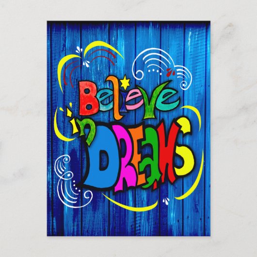 Geloof in dromen feestdagenkaart (Voorkant)