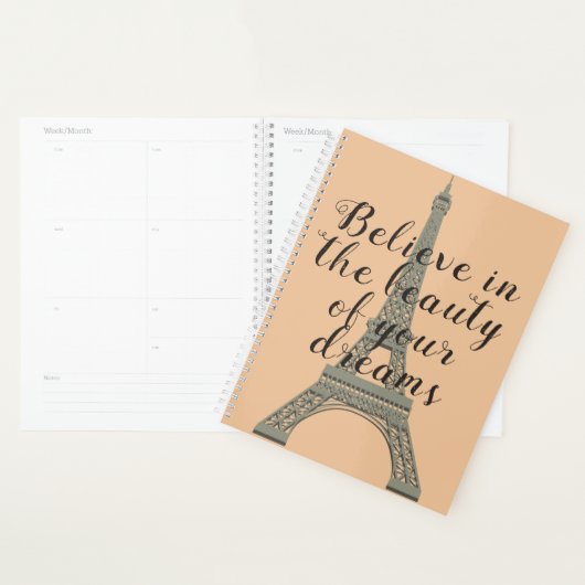 Geloof in Droom Eiffeltoren Planner (Display)