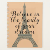 Geloof in Droom Eiffeltoren Planner (Voorkant)