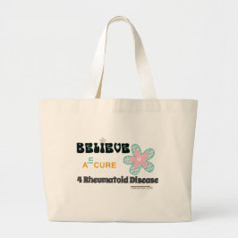 Geloof in een geneesmiddel grote tote bag
