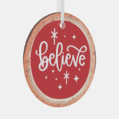 Geloof in een Holiday Keepsake Tree Glas Ornament (Voorkant Rechts)