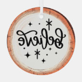 Geloof in een Holiday Keepsake Tree Glas Ornament (Achterkant)