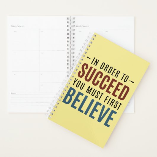 Geloof in een succesvolle planner (Display)