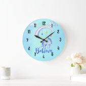 Geloof in een Unicorn onder een regenboog Grote Klok (Huis)