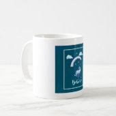 Geloof in een Waterverf Unicorn onder een regenboo Koffiemok (Voorkant links)
