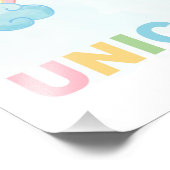 Geloof in EENHOORN kinderkamer muurkunst Foto Afdruk (Hoek)