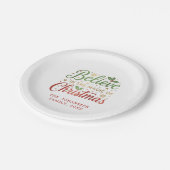 Geloof in eenvoudige kerstfeest papieren bordje (Gekanteld)