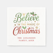 Geloof in eenvoudige kerstfeest servet (Voorkant)