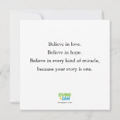 Geloof in elk soort wonder kaart (Achterkant)