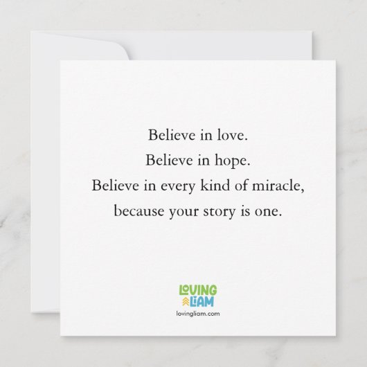 Geloof in elk soort wonder kaart (Achterkant)