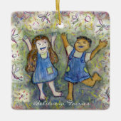 Geloof in Fairies Fun Art Custom Ornaments Keramisch Ornament (Voorkant)