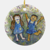 Geloof in Fairies Fun Art Custom Ornaments Keramisch Ornament (Achterkant)