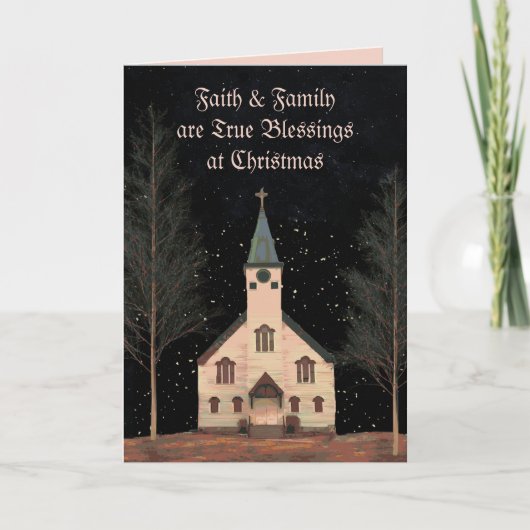 GELOOF IN FAMILIE KERST KAART (Voorkant)