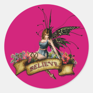 Geloof in feeën! ronde sticker