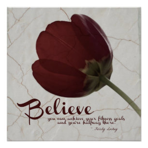 Geloof in fitness: Marble Tulip Poster