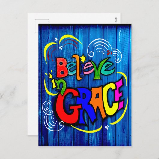 Geloof in genade feestdagenkaart (Voorkant / Achterkant)