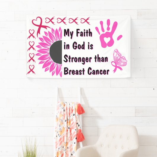 geloof in god borstkanker overlevende banner ideeë (Insitu)