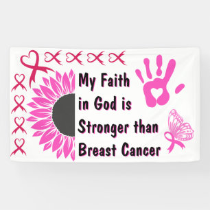 geloof in god borstkanker overlevende banner ideeë