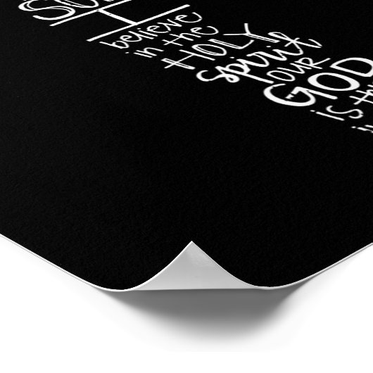 Geloof in God De Vader Pasen Jezus Kruis Chris Poster (Hoek)