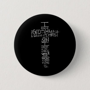 Geloof in God De Vader Pasen Jezus Kruis Chris Ronde Button 5,7 Cm