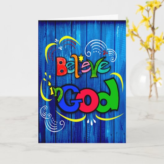 Geloof in God Kaart (Gele Bloem)