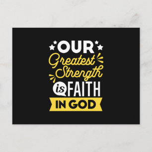 Geloof in God – Onze Grootste Kracht citaat Feestdagenkaart