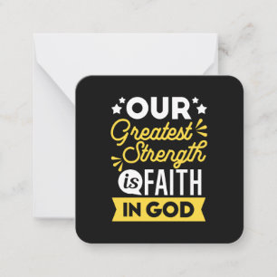 Geloof in God – onze grootste kracht Citaat Notitiekaartje