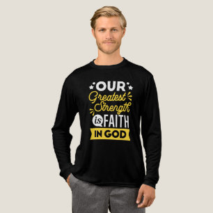 Geloof in God – Onze Grootste Kracht Citaat Tri-Blend Shirt
