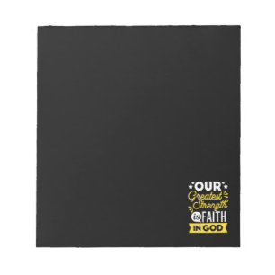 Geloof in God – Onze Grootste Kracht Spreuk Notitieblok