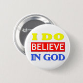 Geloof in God Ronde Button 5,7 Cm (Voorkant /achterkant)