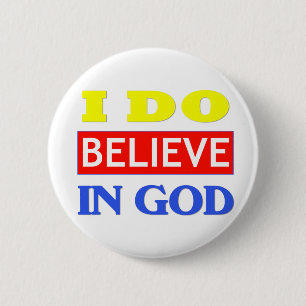 Geloof in God Ronde Button 5,7 Cm