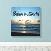 GELOOF IN GOD'S MIRACLES CANVAS AFDRUK (Insitu (Houten vloer))