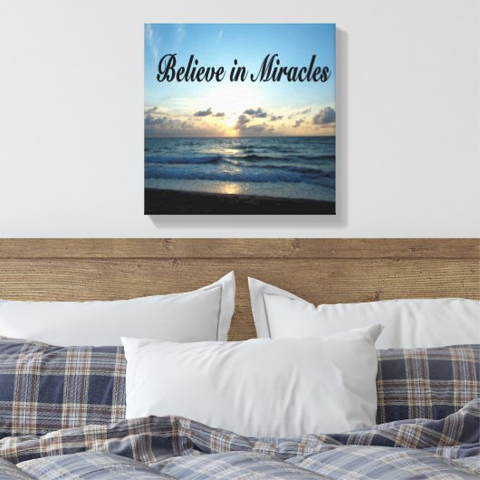 GELOOF IN GOD'S MIRACLES CANVAS AFDRUK (Insitu (Slaapkamer))