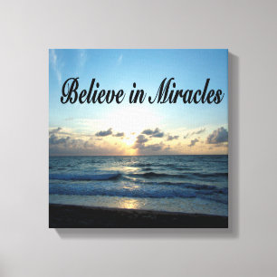 GELOOF IN GOD'S MIRACLES CANVAS AFDRUK