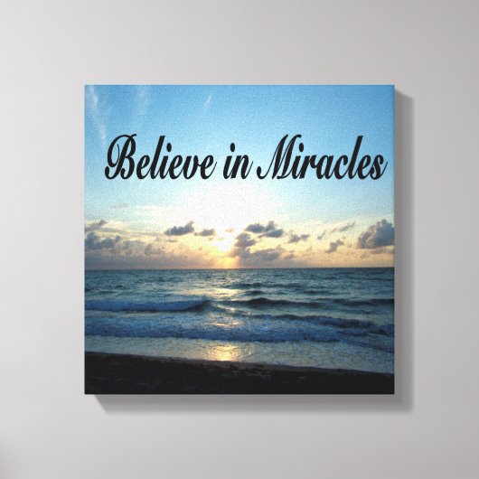 GELOOF IN GOD'S MIRACLES CANVAS AFDRUK (Voorkant)