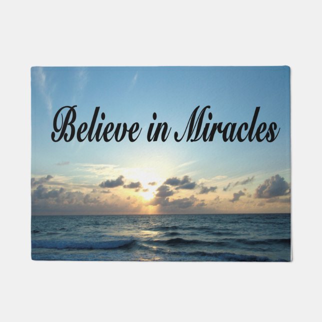 GELOOF IN GOD'S MIRACLES DEURMAT (Voorkant)