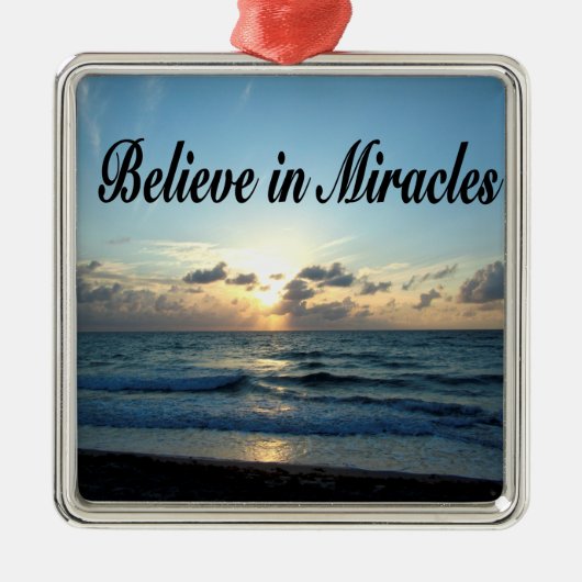 GELOOF IN GOD'S MIRACLES METALEN ORNAMENT (Voorkant)